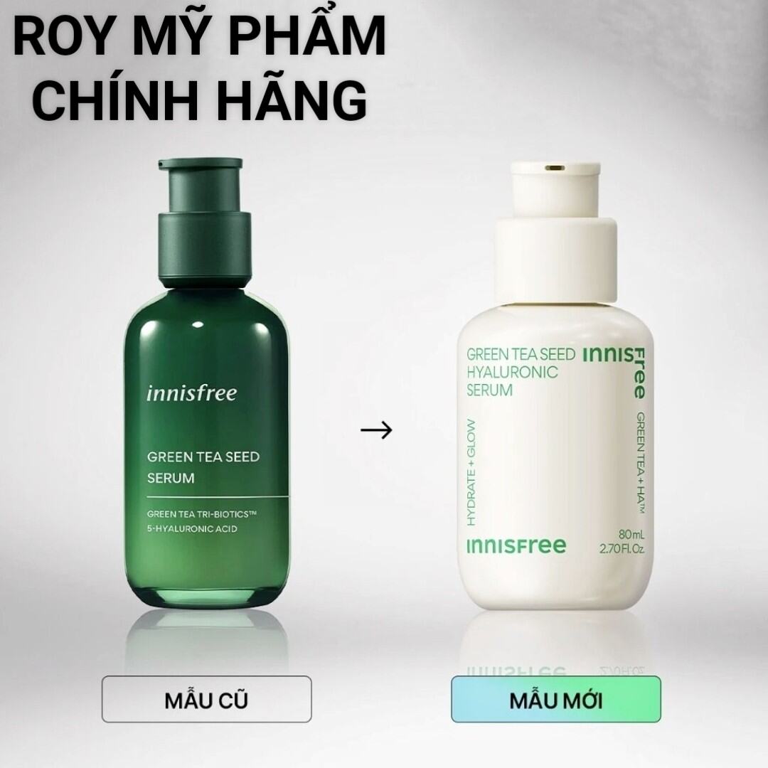 (Mẫu Mới 2023) Tinh Chất Trà Xanh Innisfree Tea Serum 5 HA 80Ml